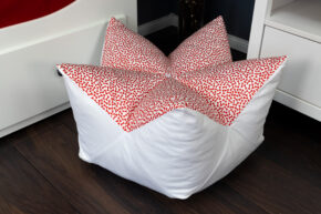 Kronenbett comfort line - Knochen rot weiß