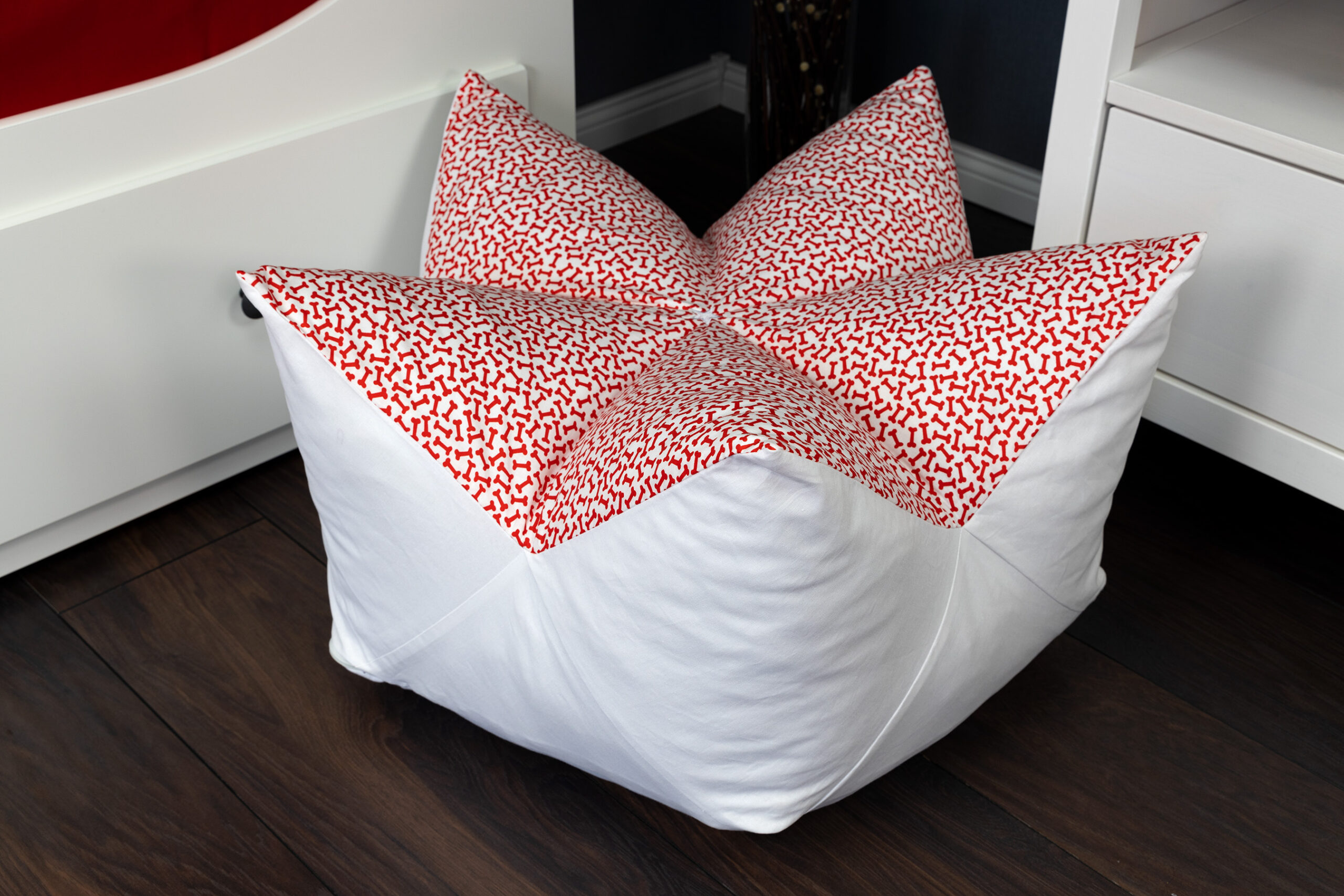 Kronenbett comfort line - Knochen rot weiß