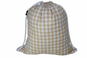 Zugbeutel Karo beige