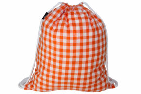 Zugbeutel Karo orange