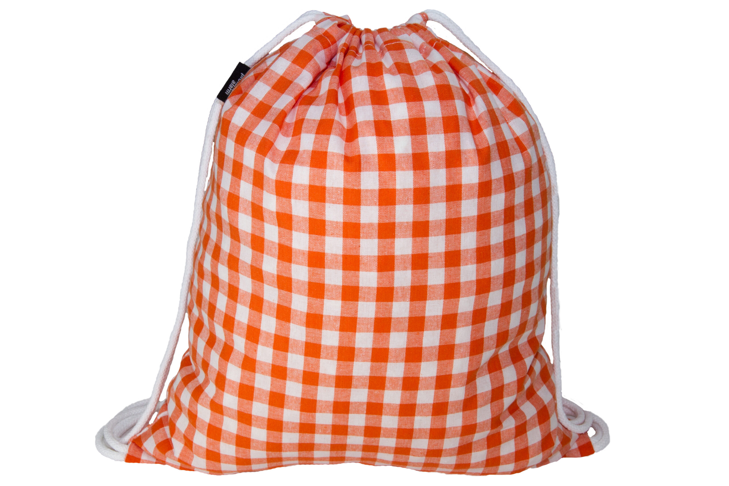 Zugbeutel Karo orange