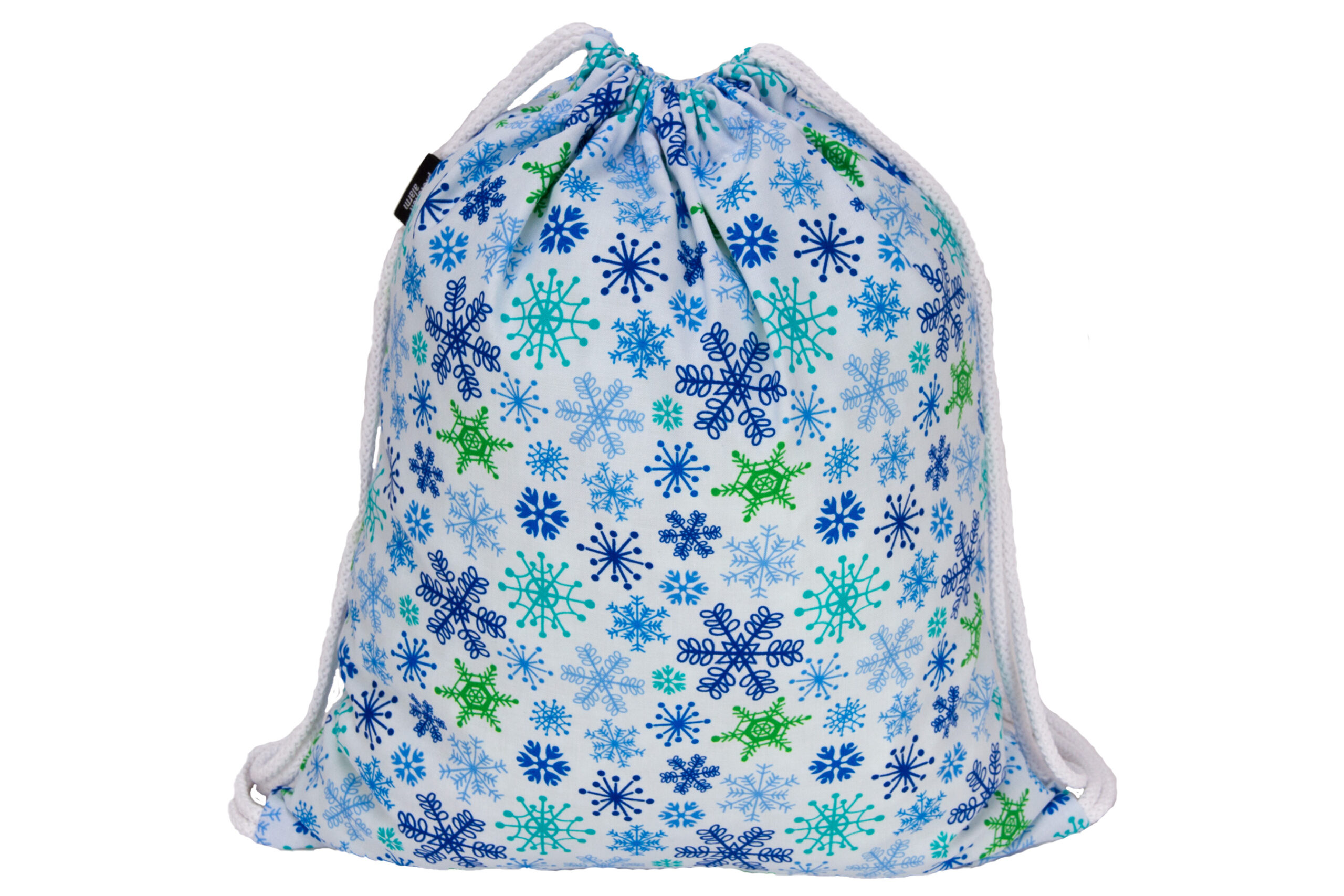 Zugbeutel Schneeflocke blau