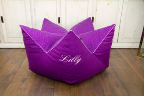 Kronenbett comfort line - Punkte Aubergine Paspel