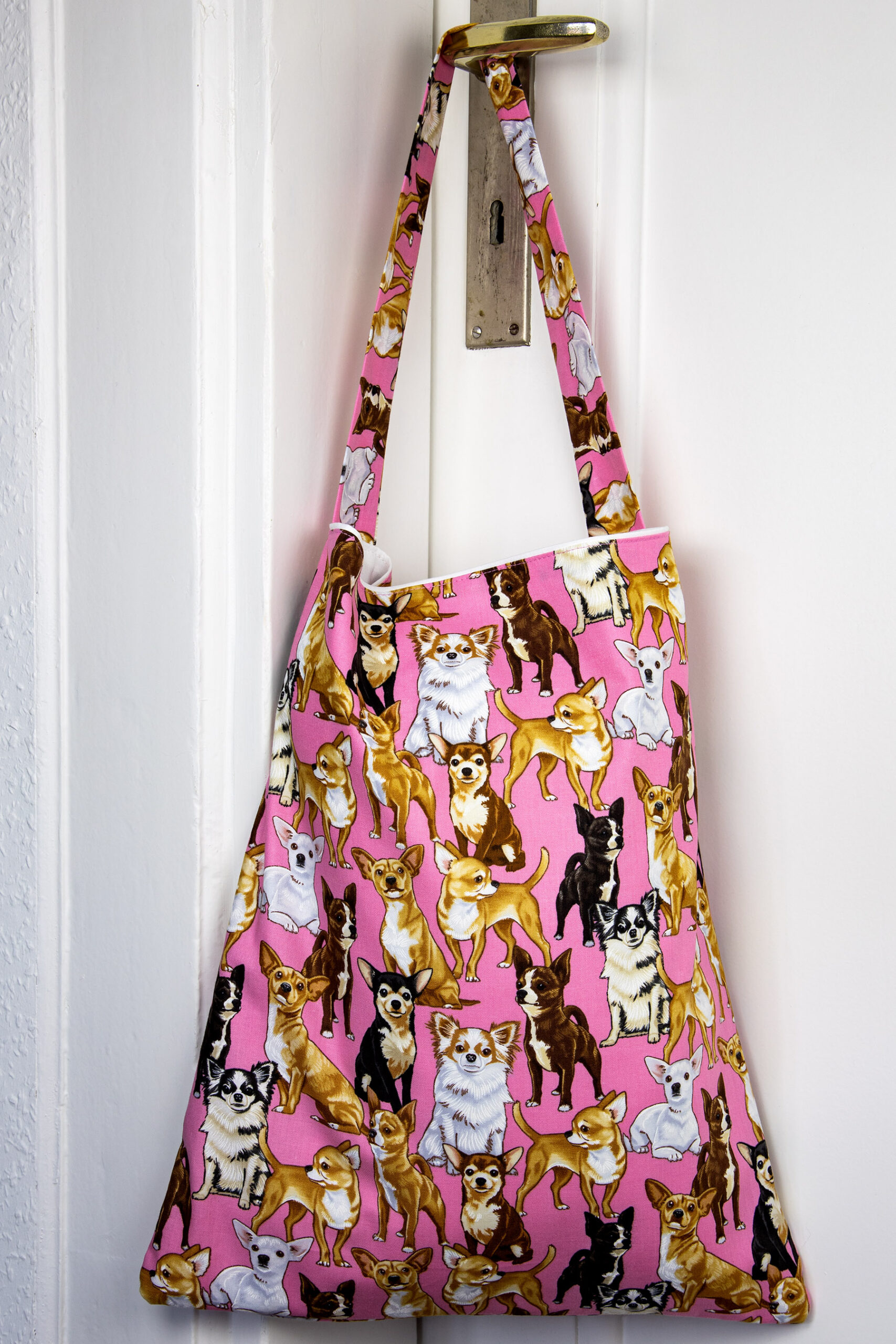Stofftasche Chihuahua rosa