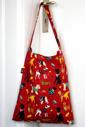 Stofftasche Hunde rot