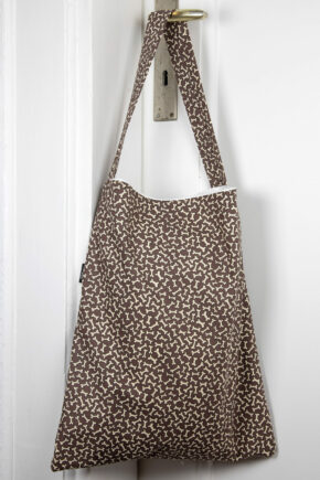 Stofftasche Knochen beige