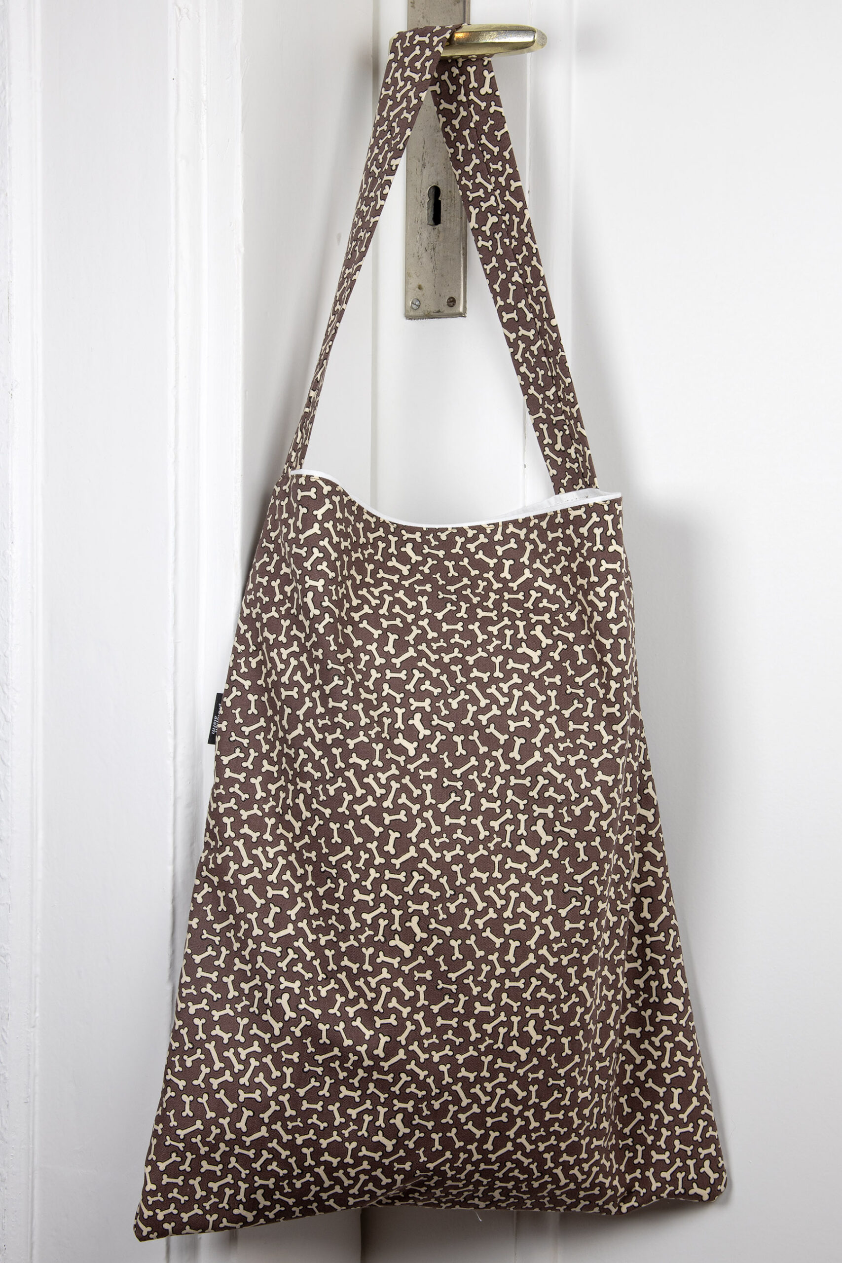 Stofftasche Knochen beige