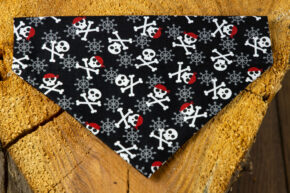 Halsbandtuch - Totenkopf schwarz