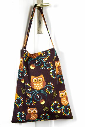Stofftasche Eule braun
