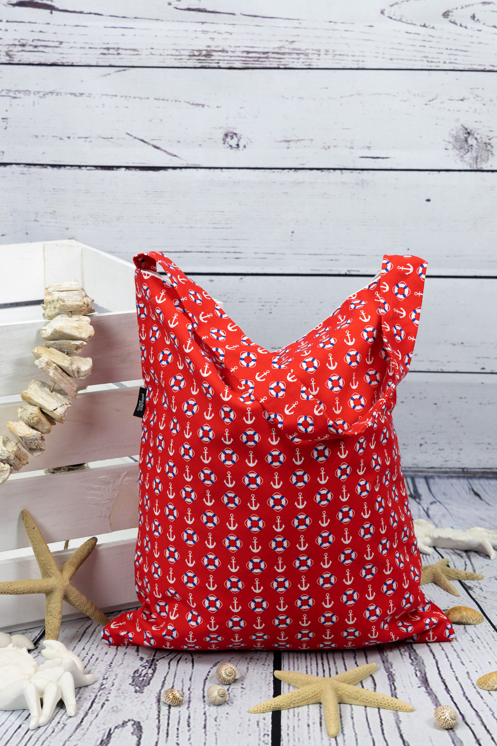 Stofftasche Maritim rot