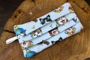 Kleinkramtasche Katzen ca. 15 x 8 cm