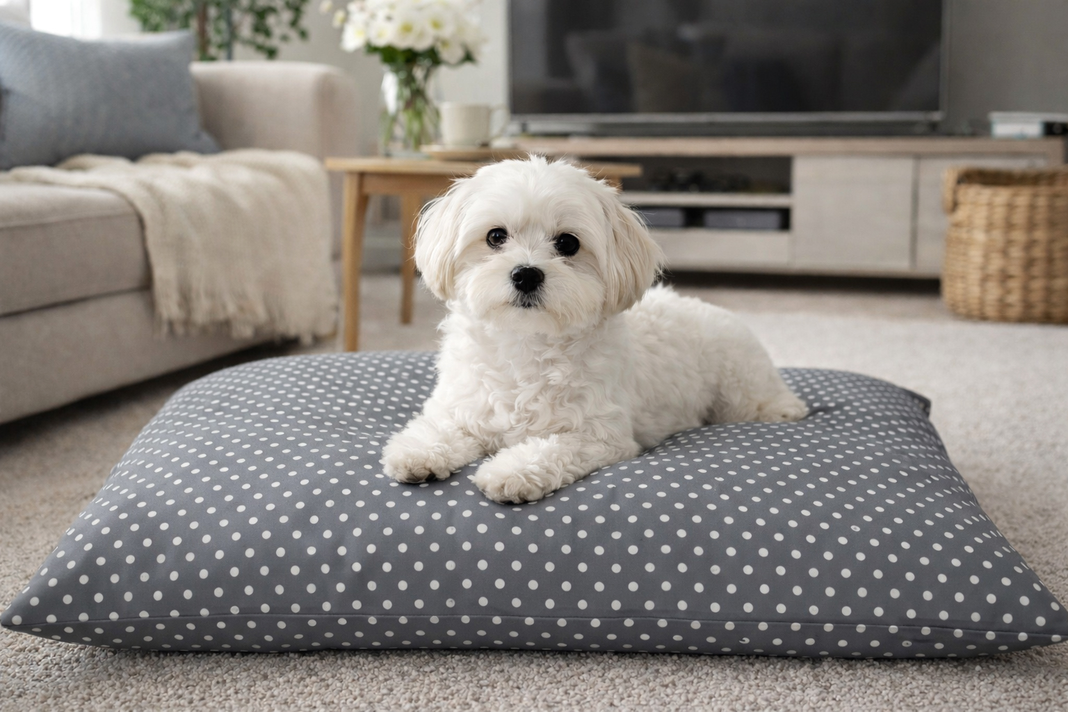 Ersatzbezug Hundekissen comfort line "Mein Lieblingsplatz" - Tupfen
