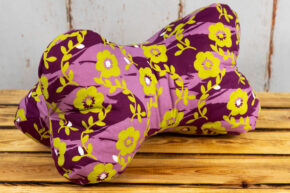 Leseknochen - Blumen aubergine