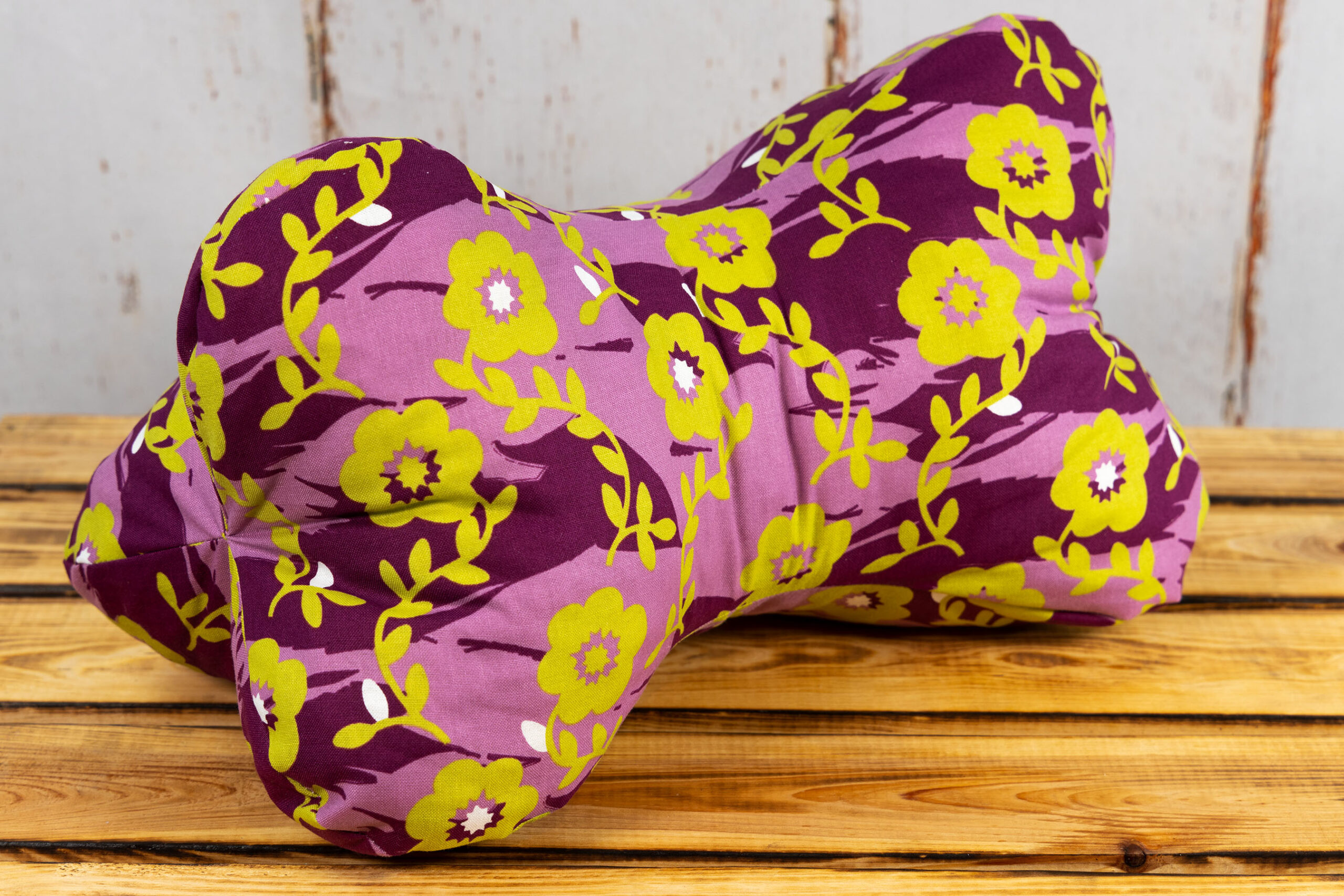 Leseknochen - Blumen aubergine