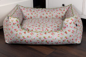 Hundebett comfort line "Rosen mit Paspel"