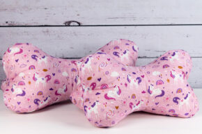 Leseknochen Set XL und L - Einhörner rosa