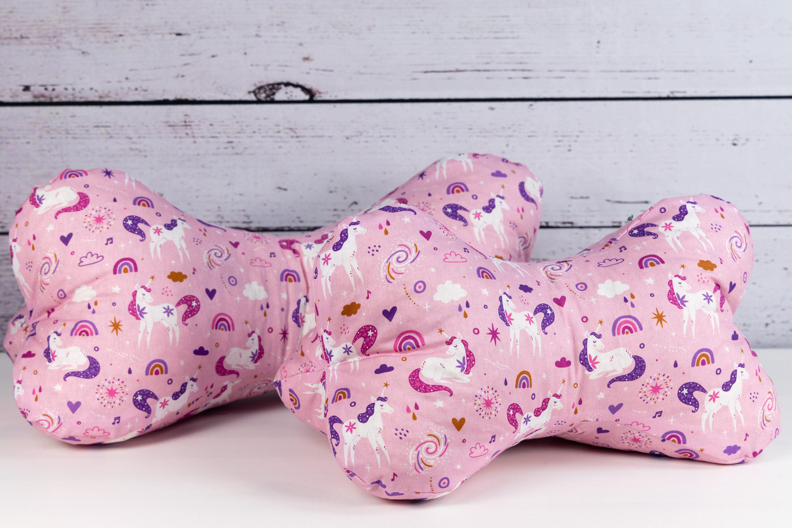 Leseknochen Set XL und L - Einhörner rosa