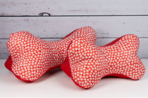 Leseknochen Set XL und L - Pfötchen 8 Red Edition
