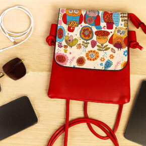 Handytasche Eule rot