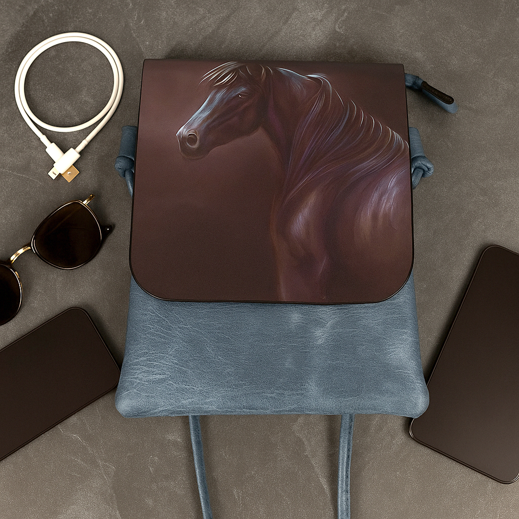 Handytasche Pferd hydro-blau