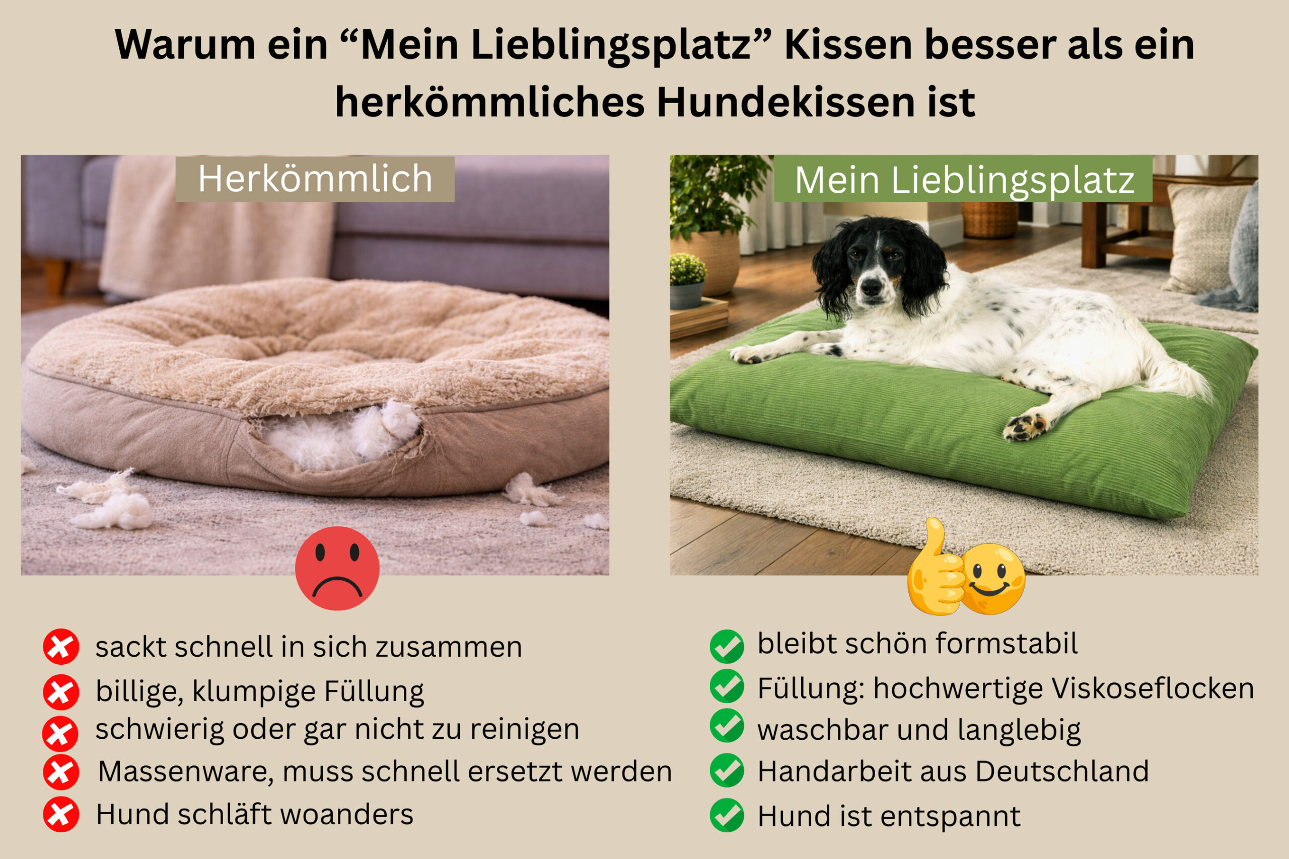 Warum ein Mein Lieblingsplatz Kissen besser ist als ein herkömm