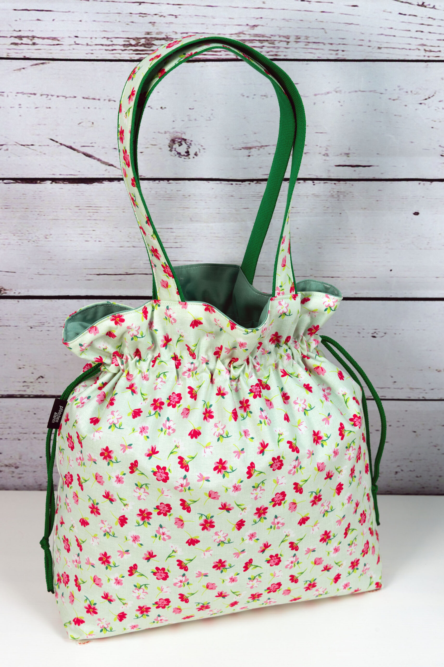 🧵 Handgemachte Handtasche Rosen 8 - Innenfutter mint