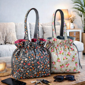 🧵 Set Handtaschen Blumen und Rosen