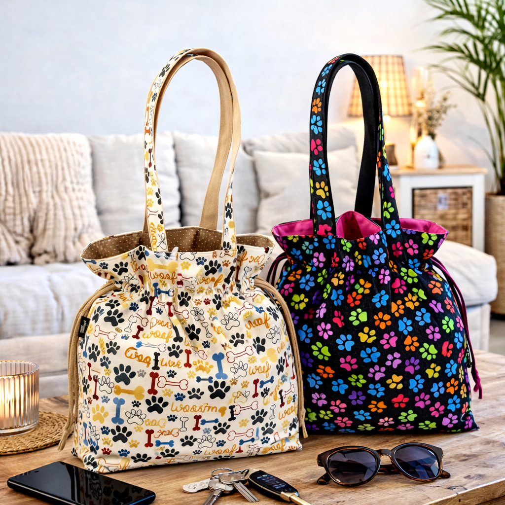 🧵 Set Handtaschen - Pfötchen