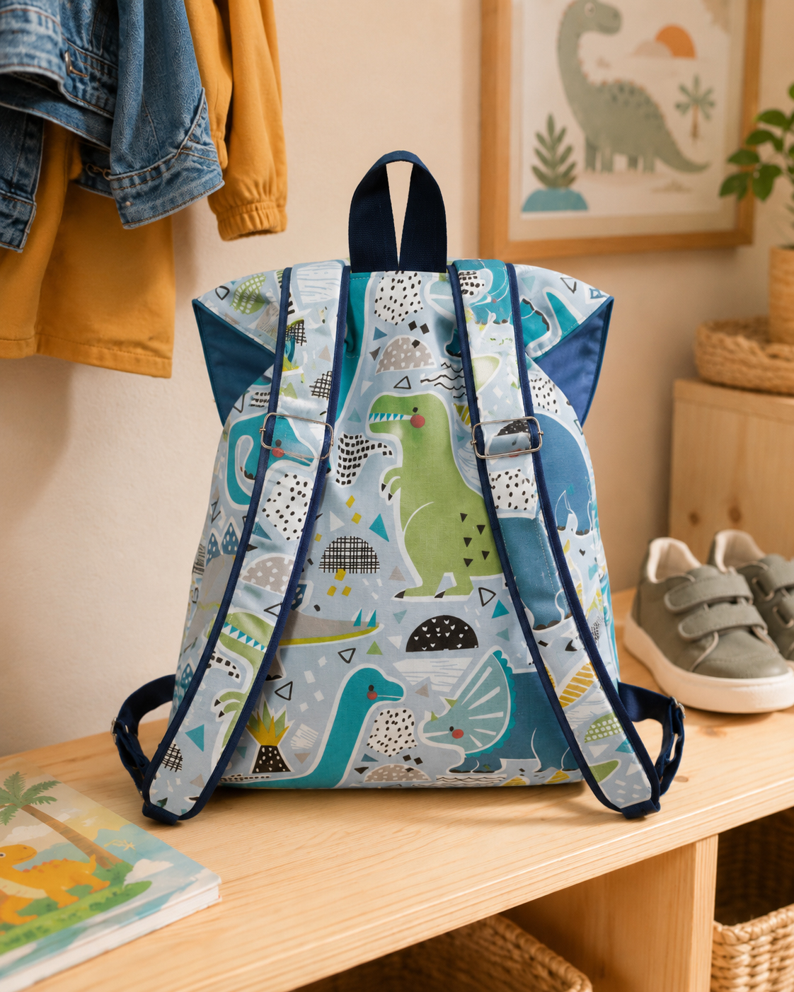 🧵 Handgemachter Rucksack - Dinos – Bild 2