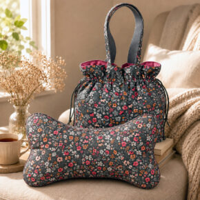 Set Handtasche & Leseknochen - Blumen 44